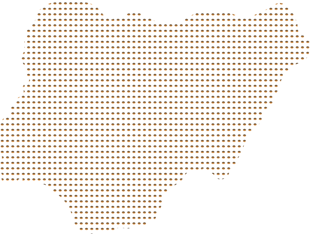 Dotted map of Nigeria