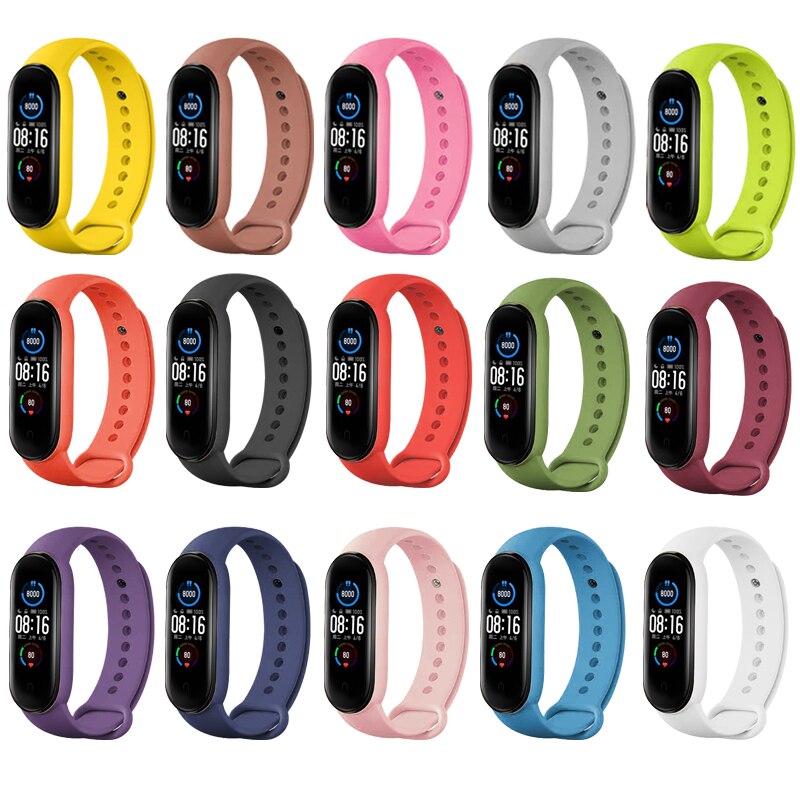 Strap for Mi Band 7 6 5 4 3 Bracelet Xiaomi Mi Band 5 4 Strap Silicone Sport Watchband for Wristband 7 6 3 Replacement Wristband