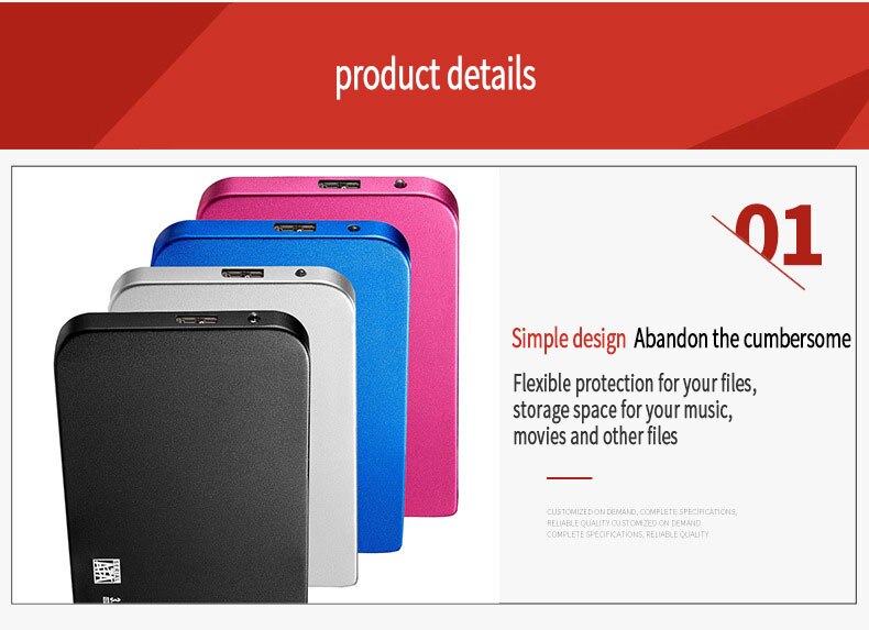 Brand New Portable SSD 1TB 2TB External Hard Drive Type-C USB 3.0 High-Speed External Storage Hard Disks For Laptops/Desktop/Mac
