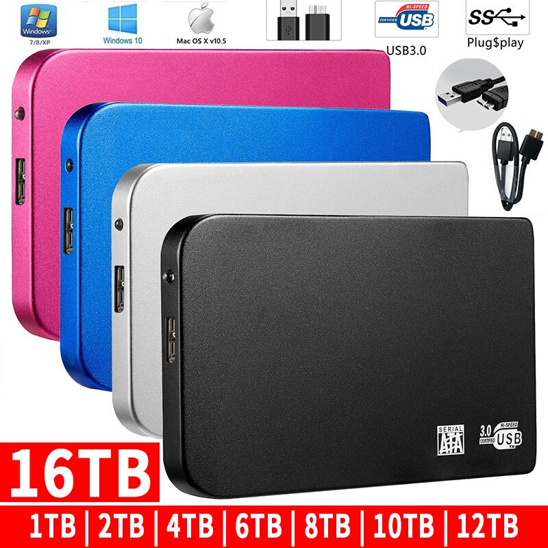 Brand New Portable SSD 1TB 2TB External Hard Drive Type-C USB 3.0 High-Speed External Storage Hard Disks For Laptops/Desktop/Mac