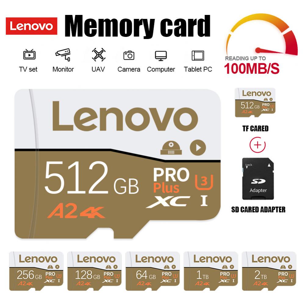 Lenovo U3 A1 V30 Class 10 Micro Card 128GB 64GB 256GB 512GB High Speed Memory Card SD TF Card With Adapter For Nintendo Switch