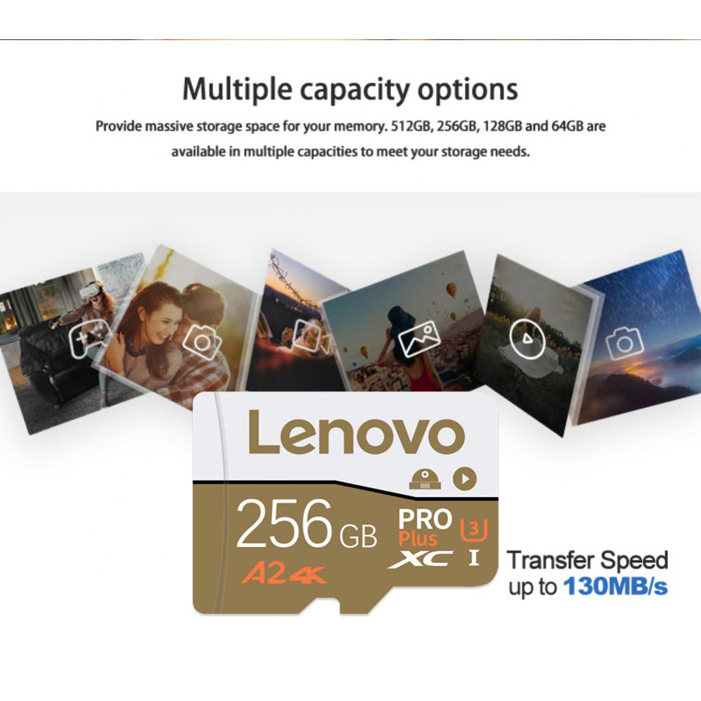 Lenovo U3 A1 V30 Class 10 Micro Card 128GB 64GB 256GB 512GB High Speed Memory Card SD TF Card With Adapter For Nintendo Switch