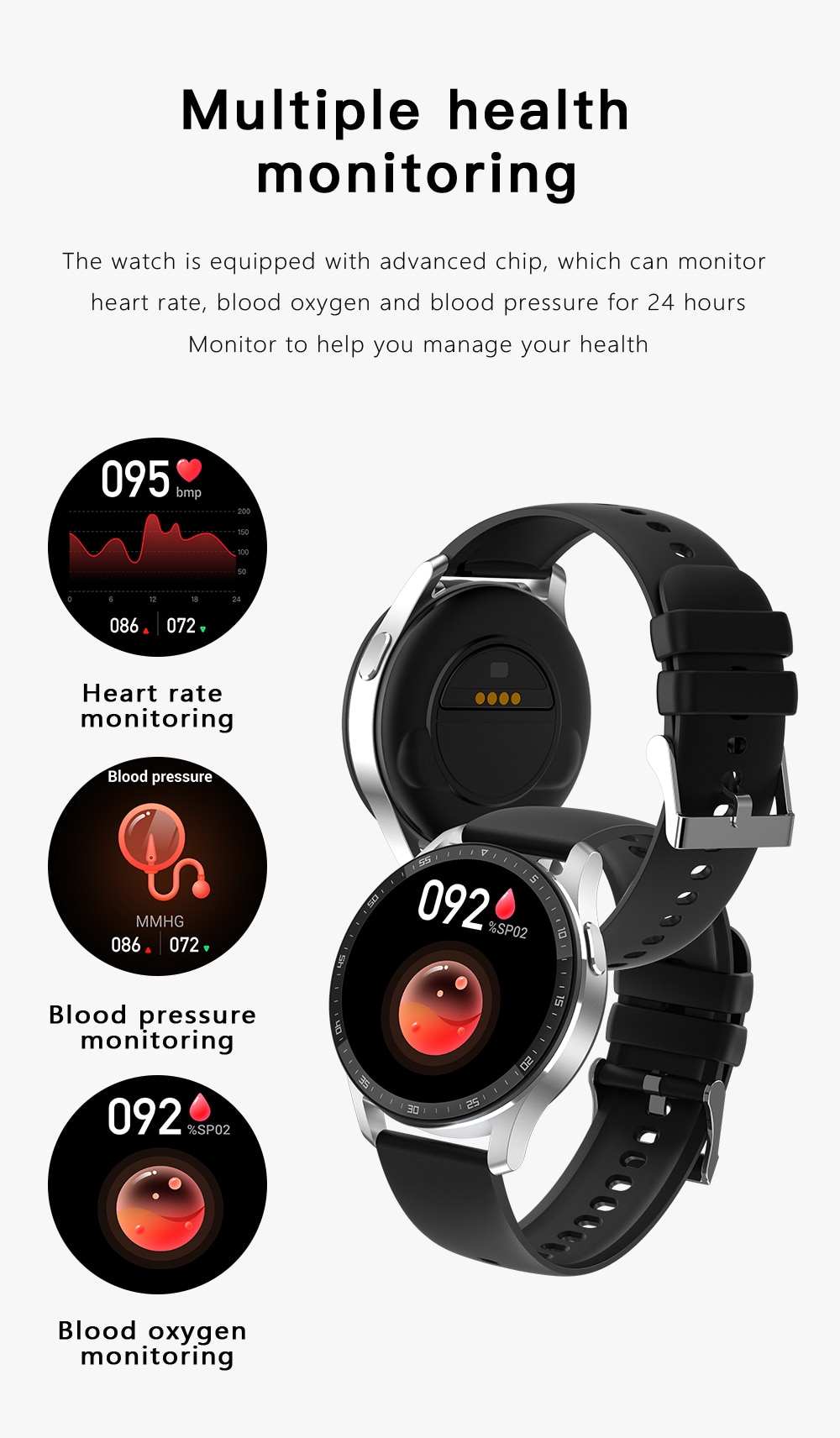 GEJIAN X7 Headset Smart Watch TWS Two In One Wireless Bluetooth Dual Headset Call Health Blood Pressure Sport Music Smartwatch